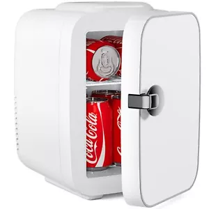 Portable Mini Fridge 4l/6 Can Cooler & Warmer 110v Ac/ 12v Dc Thermoelectric Com - Picture 1 of 9