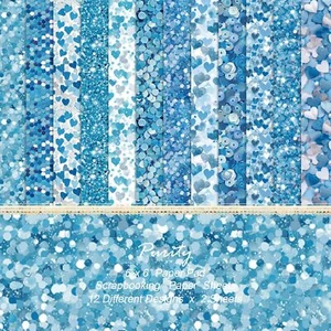 24 Sheets Valentine's Day Pattern Paper 6" x 6" Love Heart Scrapbooking Suppl... - Picture 1 of 7