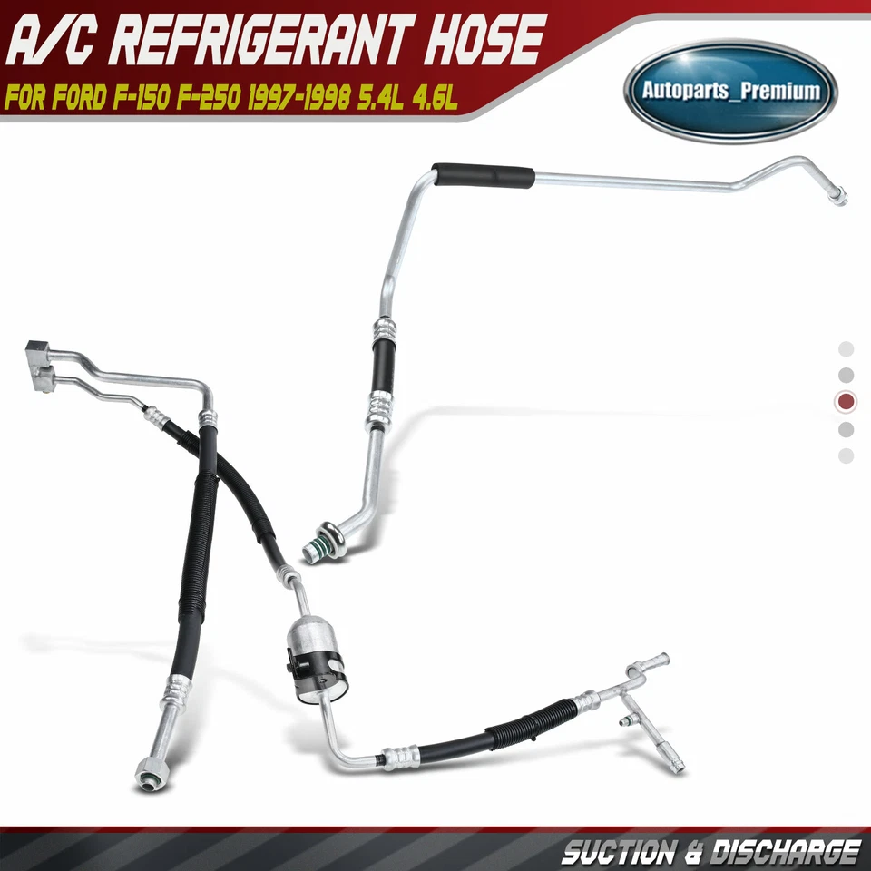 Conjunto de línea de líquido y succión de aire acondicionado para Ford F-150 F-250 1997-1998 Foto 1 de 4