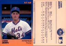 Chris Dorn 1989 Star Pittsfield Mets #4 Card *AutographDen*