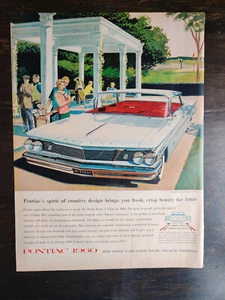 Vintage 1960 Pontiac Bonneville Vista Full Page Original Ad - Picture 1 of 1