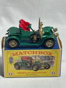 Lesney Matchbox Models of Yesteryear Y-2 1911 Renault 2-Seater, Green, England - Picture 1 of 6