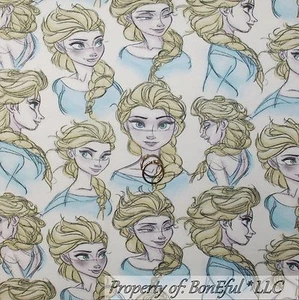 BonEful FABRIC FQ Cotton Jersey KNIT Disney FROZEN ELSA Princess Dress Girl RARE - Picture 1 of 6