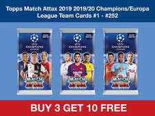 Topps Match Attax 2019 2019/20 Champions/Europa League Team Cards #1 - #252
