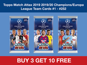 Topps Match Attax 2019 2019/20 Champions/Europa League Team Cards #1 - #252