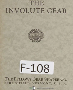 Fellows The Involute Gear Simply Explained Manual - Picture 1 of 1