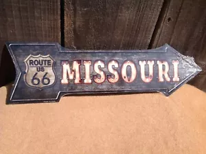 Route 66 Missouri This Way To Arrow Schild Richtungsneuheit Metall 17 Zoll x 5 - Bild 1 von 1