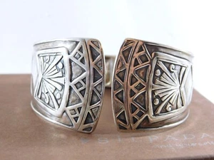 SILPADA Sterling Silver WILLOW HINGE Southwestern Design Hinged Bracelet B3322 - Picture 1 of 6