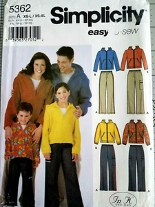 Simplicity 5362 Family Unidex KAPUZEN SWEATSHIRT HOSE Muster Uncut FF 2003 - Bild 1 von 5