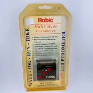 Robic Digital LCD Pedometer M-377 New Old Stock - WORKS - Picture 1 of 3