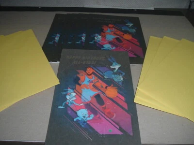  6 tarjetas de cumpleaños NBA de baloncesto LeBron James Space Jam A New Legacy para niños  Foto 1 de 4