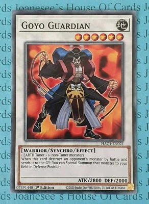 Goyo Guardian HAC1-EN021 Yu-Gi-Oh Card 1st Edition New - Image 1 of 3