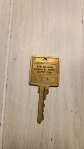 Vintage Airport Marina Hotel Motel Room Key Dallas Ft Worth Texas #611 - Foto 1 di 2