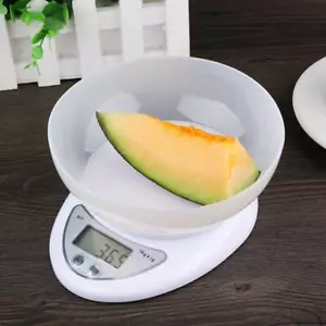 5kg Digital Kitchen Scales LCD Electronic Cooking Scale Bowl UK Food Hot J6 O6W1 - Picture 1 of 12