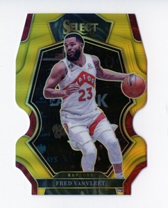 FRED VANVLEET 2022-23 SELECT GOLD PRIZM DIE CUT REFRACTOR 4/10 #136 RAPTORS SP