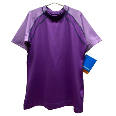 Columbia T-Shirt Girls Large Purple Fillie G Sun Splashes Omni Shade UPF 50 Tee - Изображение 1 из 4