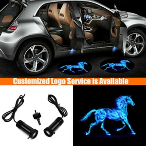 Proyector láser LED de sombra fantasma para puerta de coche taladro caballo azul - Imagen 1 de 7