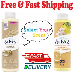 St. Ives Oatmeal and Shea Butter Dry Skin Liquid Body Wash 22 oz. Select Scent - Picture 1 of 9