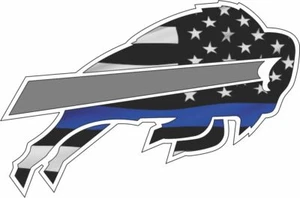 Bills Blue Line Inspired Mini Football Helmet Decals - Picture 1 of 3