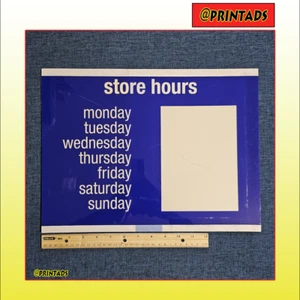2004 - 2010 Sears Large Store Hours Sign - Extremely Rare! - More In Our Store! - Picture 1 of 6