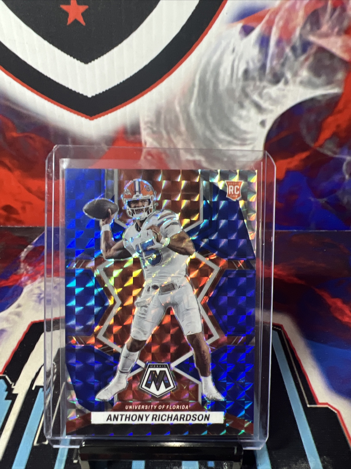 2023 Mosaic Draft Blue Prizm Anthony Richardson RC #’d 51/75 Colts