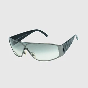 Gafas de sol Chanel 4097 negras plateadas con escudo vintage años 90 00 - Imagen 1 de 14