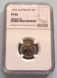 Australia. 1963 Proof Sixpence.. NGC PF66 - Imagen 1 de 3