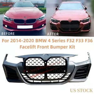 M 4 series 2014-2020 BMW F32 428i 430i 435i 440i Front Bumper Body Kit W/Grille - Picture 1 of 16