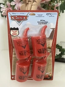 Cars Oil Can Water Squirters 4 Birthday Party Supplies Favors Toys McQueen Cars - Picture 1 of 9