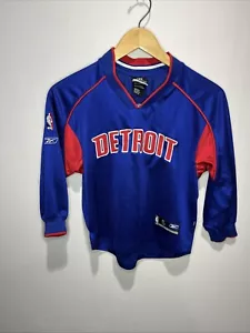 2004 Detroit Pistons Embroidered Basketball Warm Up Shooting Shirt Reebok SMALL - Picture 1 of 19