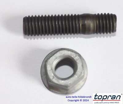 Stiftschraube Stehbolzen M10x36 + Mutter verzinkt M10 mit Bund SW16 (1.Stück ) - Bild 1 von 2