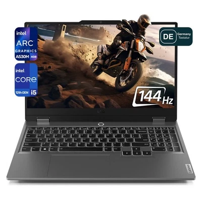 Lenovo LOQ Gaming Laptop, i5-12450HX, 15.6" FHD, Intel Arc A530M, RGB QWERTZ, W1 - Bild 1 von 4
