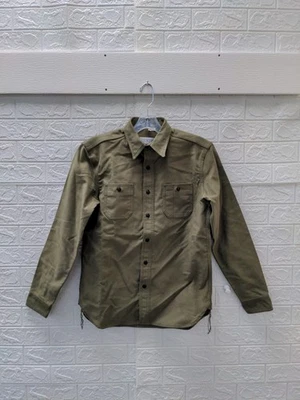 New Gustin Men's Japan Olive Workshirt Long Sleeve Sz M - Image 1 of 4