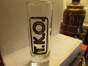 T.K.O. Bebida Receta 4" Shooter Shotglass - Receta en la parte posterior - Nuevo - Imagen 1 de 4