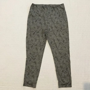 Crane Women's Gray Floral Print Lounge Pants Size Medium Athleisure Gym - Picture 1 of 6