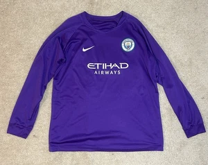 Camiseta de fútbol Manchester City Nike manga larga XL púrpura Etihad Airways 13 - Imagen 1 de 6