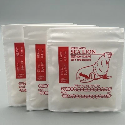 3 Stellar's Sea Lion American Orthodontics Dental Elastics Braces Bands