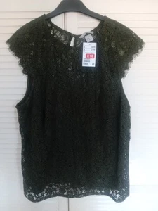 H&M Olive Green Ladies Top EUR Size XL - Picture 1 of 1
