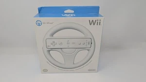 Nintendo Wii Wheel Wiimote Remote White for Mario Kart, OEM New - Picture 1 of 5