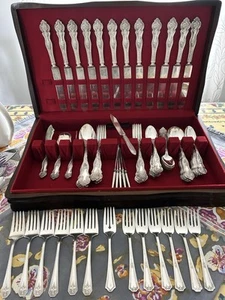1906 OVB Oneida TRAUBE Weinberg SILBERTELLER BESTECK Lg. 63 teiliges Set + EXTRAS = 82 - Bild 1 von 11