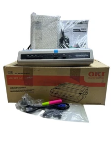 OKIDATA MICROLINE 186 Dot Matrix Printer Edwards PT-1S-220 Model:D22300B - Picture 1 of 13