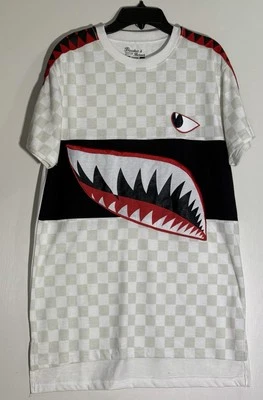 Bleecker & Mercer Shark Mouth Checkered T-Shirt Size large - Image 1 of 4