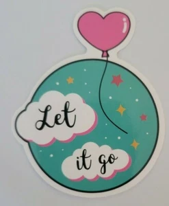 Let It Go - Sticker - Approx. 2 1/2" x 2" Glossy Material - Picture 1 of 2