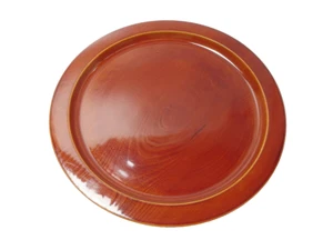 Japanisches antikes Vintage Shunkei Lack Holz großes rundes Bon Tablett Chacha - Bild 1 von 9