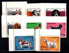 Umm al-Qiwain 1967 Mi. 210A-217A Nuovo ** 100% cane, fauna, animali