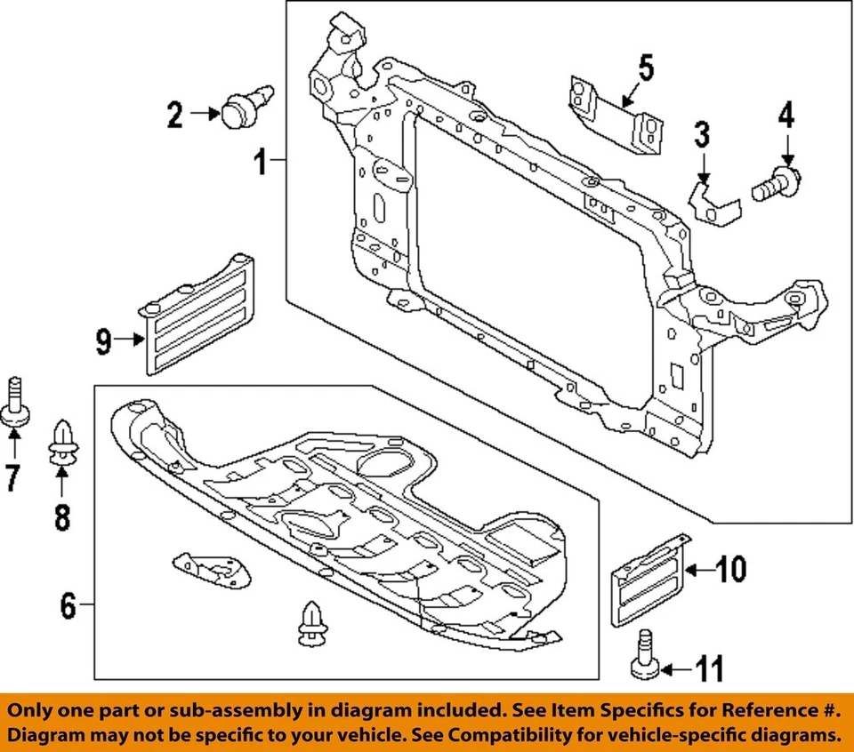 HYUNDAI OEM Sonata Headlight Head Light Lamp-Headlamp Assembly Bolt 1125406206B - Image 1 of 1