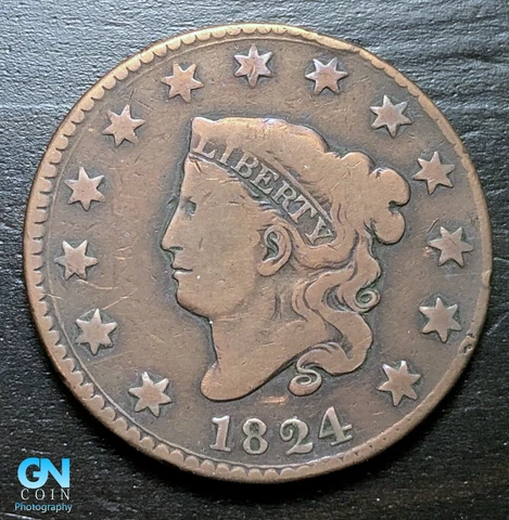 1824 Coronet Head Large Cent   #K3569 Cover