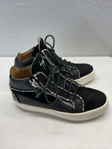 Giuseppe Zanotti Sneaker schwarz Wildleder silber High Top Perlen Gr. 40 - Bild 1 von 16