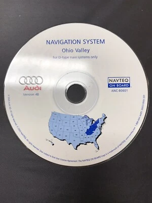 💥2001 2002 2003 Audi A8 A8L NAVI CD Map OHIO VALLEY 💥FREE SHIP💥 OEM D-type￼ - Image 1 of 2