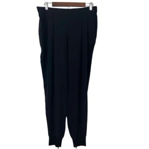 EILEEN FISHER Jogginghose schwarz 100 % Seide zum Überziehen spitz zulaufendes Bein Medium Komfort - Bild 1 von 10